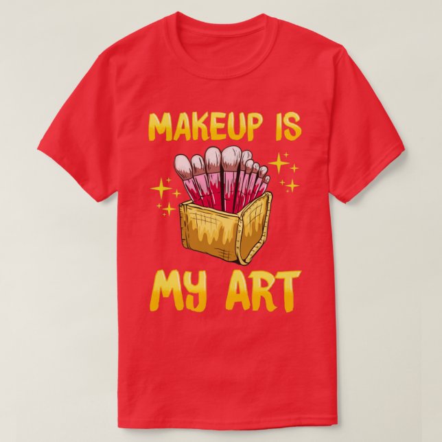 T-shirt Maquillage d'artiste design pour les femmes avec M (Design devant)