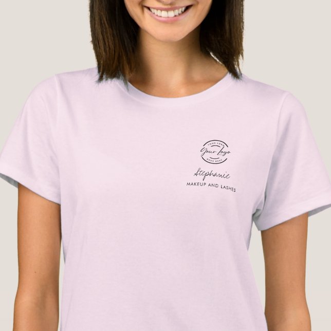 T-shirt Maquillage de l'équipe de logo de script rose Blus (Créateur téléchargé)