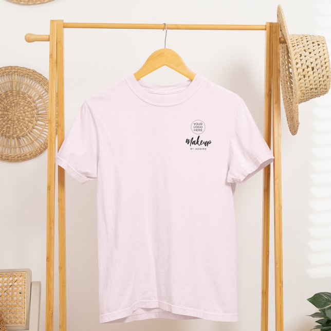 T-shirt Maquillage de l'équipe de logo de script rose Blus (Créateur téléchargé)