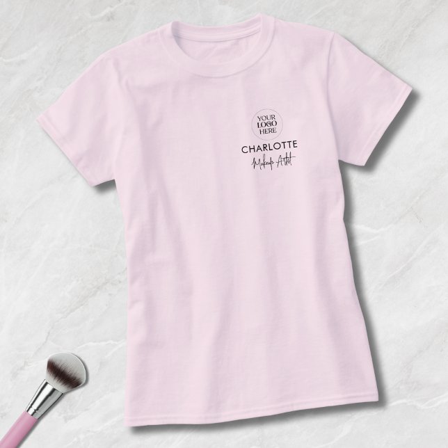 T-shirt Maquillage de l'équipe de Logo Script Rose Foncé  (Créateur téléchargé)