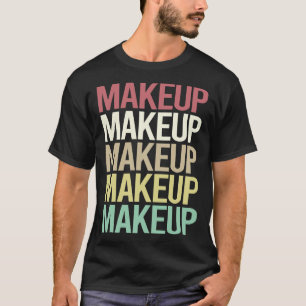 T-shirt Maquillage de texte coloré