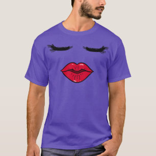 T-shirt Maquillage esthéticienne cils rouge rouge rouge ro