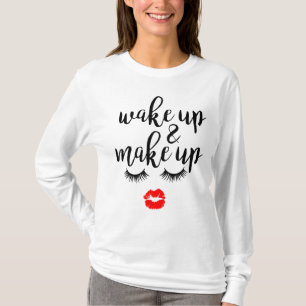 T-shirt Maquilleuse, Cosmétologue Rouge à Lèvres Mascara D
