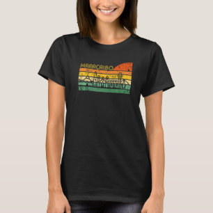 T-shirt Maracaibo Skyline Sunset Retro détendu