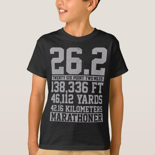 T-shirt Marathon - 26,2 Miles Running Runner Gift (Devant)