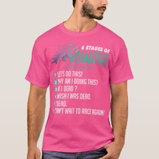 T-shirt Marathon Courir 6 Étapes Coureur Ultra Runner Jogg