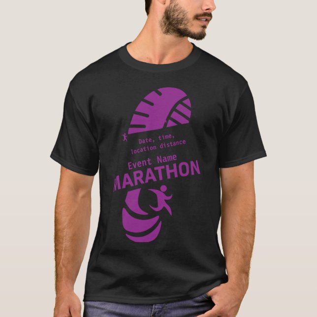 T-shirt Marathon de bienfaisance merveille d'événement pro (Devant)