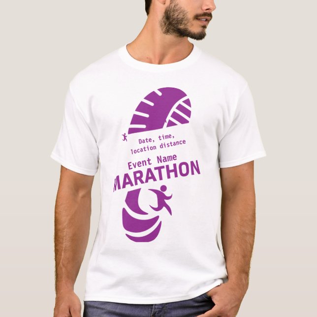T-shirt Marathon de charité événement promotionnel merch T (Devant)