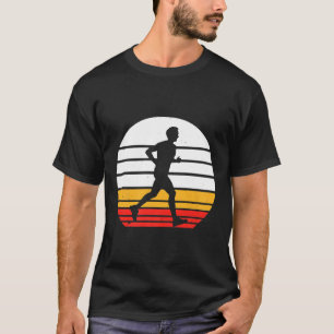T-shirt Marathon de course vintage jogging course rétro 80