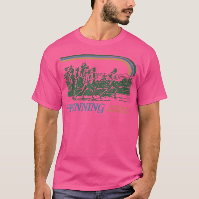 T-shirt Marathon de fitness 80S Parodie (Devant)