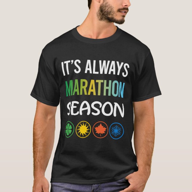 T-shirt Marathon de la saison drôle (Devant)