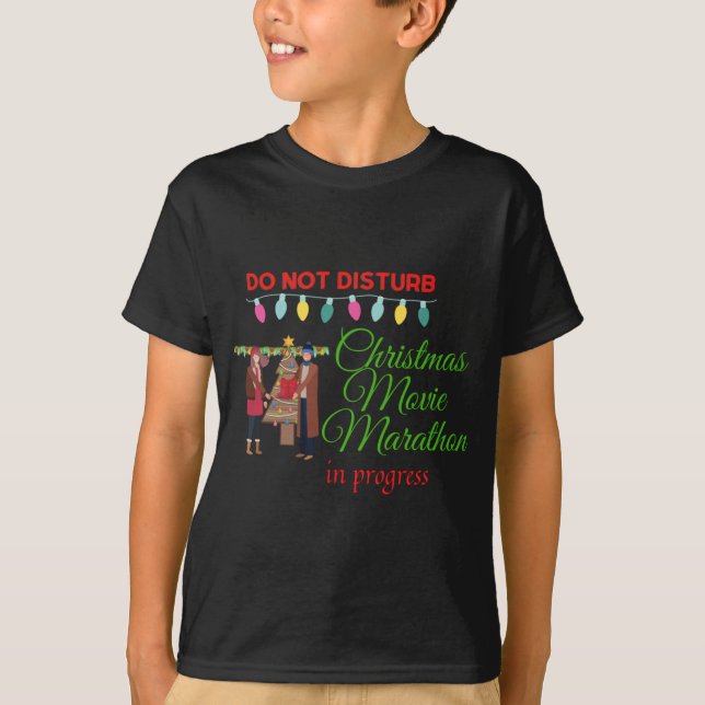 T-shirt Marathon de Noël en cours (Devant)
