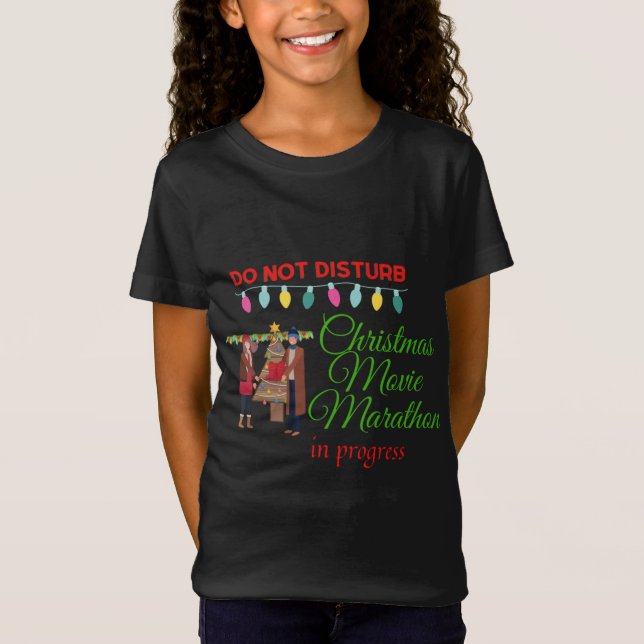 T-Shirt Marathon de Noël en cours (Devant)