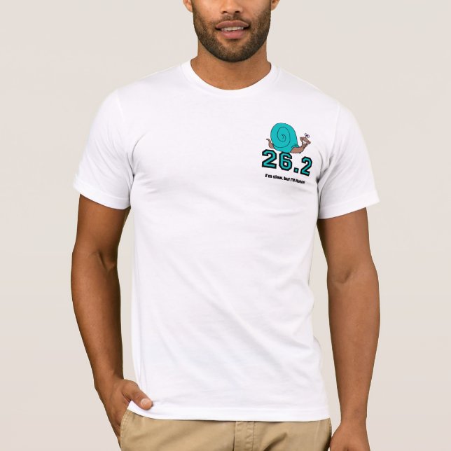 T-shirt Marathon drôle d'escargot (Devant)
