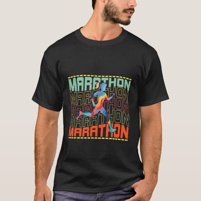 T-shirt Marathon en course (Devant)