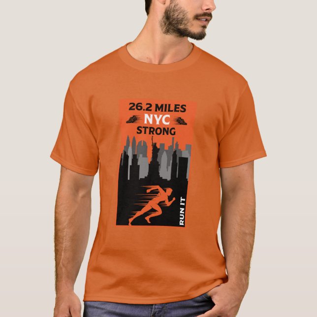 T-shirt Marathon Event Runner New York 26.2 (Devant)