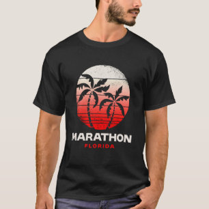 T-shirt Marathon Florida Keys Coucher de soleil Design Mar