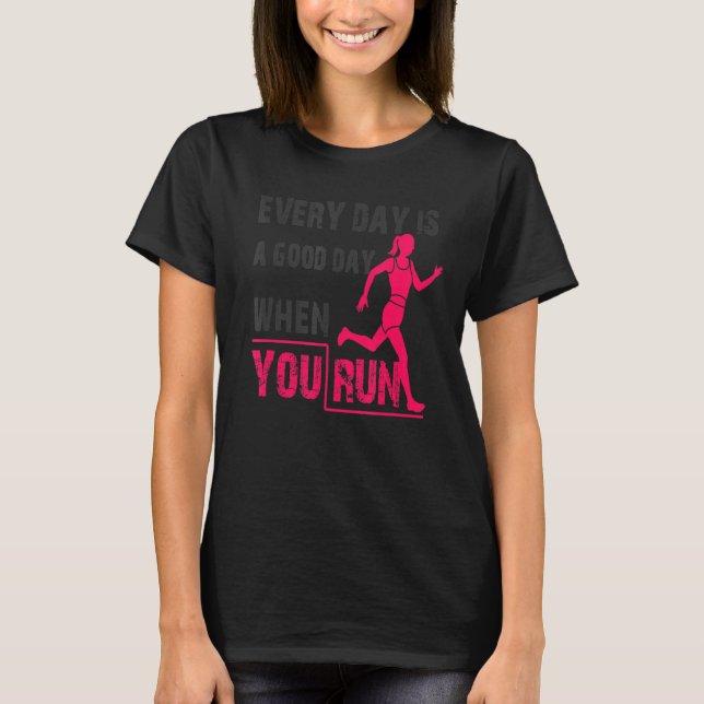 T-shirt Marathon pour femmes à l'entraînement Fitness Exer (Devant)