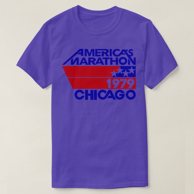 T-shirt Marathon Retro Chicago 1970 Amériques Marathon (Design devant)