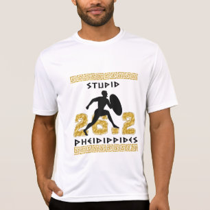 T-shirt Marathon stupide de Pheidippides courant le