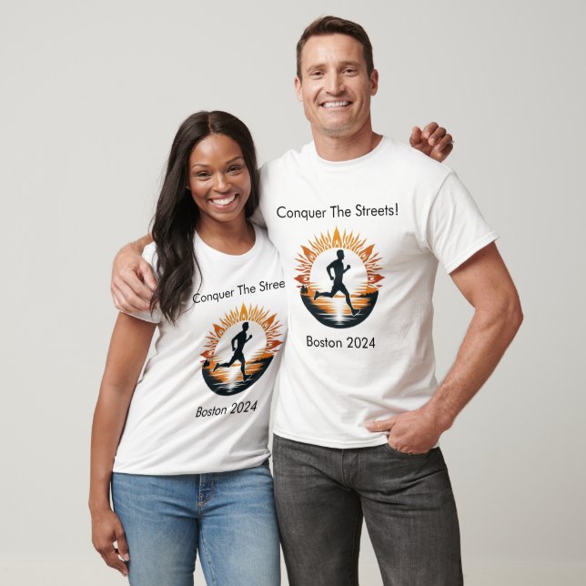 T-shirt Marathon Sunrise, Boston 2024 (Unisexe)
