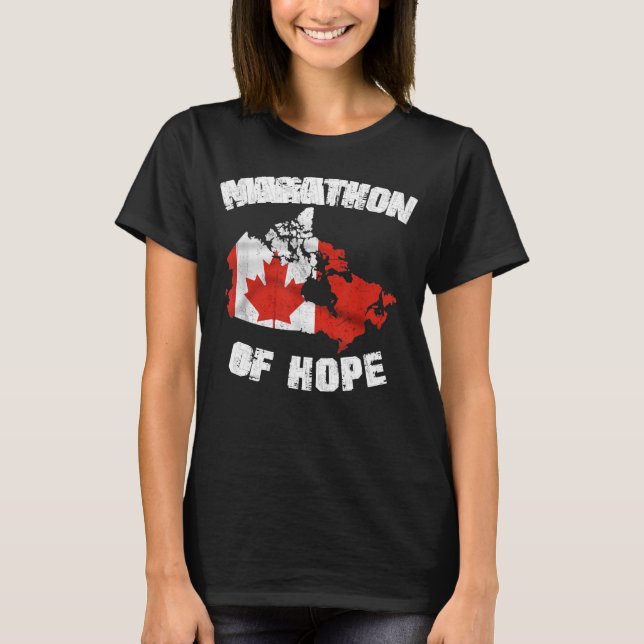 T-shirt Marathon Terry Fox De Hope Canada Marathon (Devant)