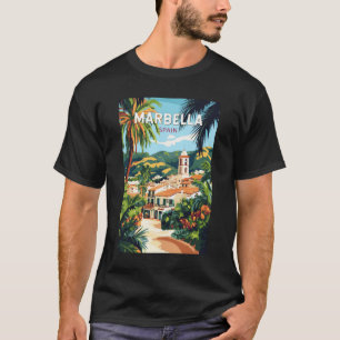 T-shirt Marbella Espagne Illustration Voyage Art Vintage