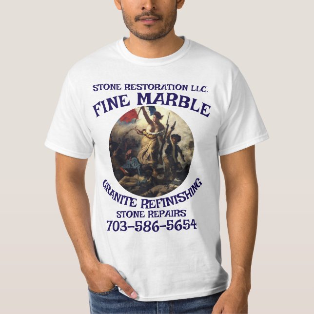 T-shirt Marble Granite Refinishing Repair 703-586-5654 VA (Devant)