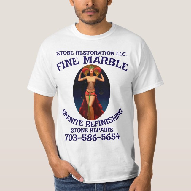 T-shirt Marble Granite Refinishing Repair 703-586-5654 VA (Devant)