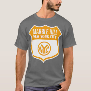 T-shirt Marble Hill New York City Retro Token Shield Gold