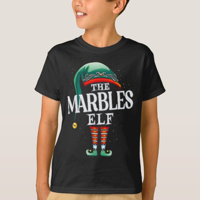 T-shirt Marbles Elf Christmas Group Xmas Pajama Party  (Devant)
