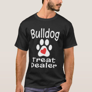 T-shirt Marchand de friandises Bulldog Empreinte de patte