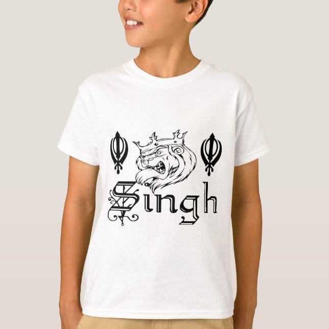 T-shirt Marchandises sikhes de Khanda Khalsa de Punjabi (Devant)