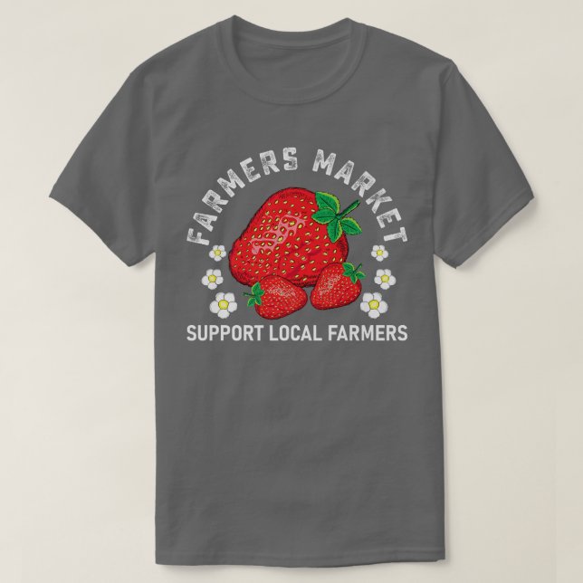 T-shirt Marché Agricole Jardin Fraise Farmers Délicieux Fr (Design devant)