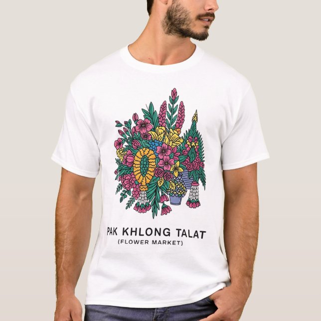 T-SHIRT MARCHÉ AUX FLEURS DE BANGKOK (Devant)