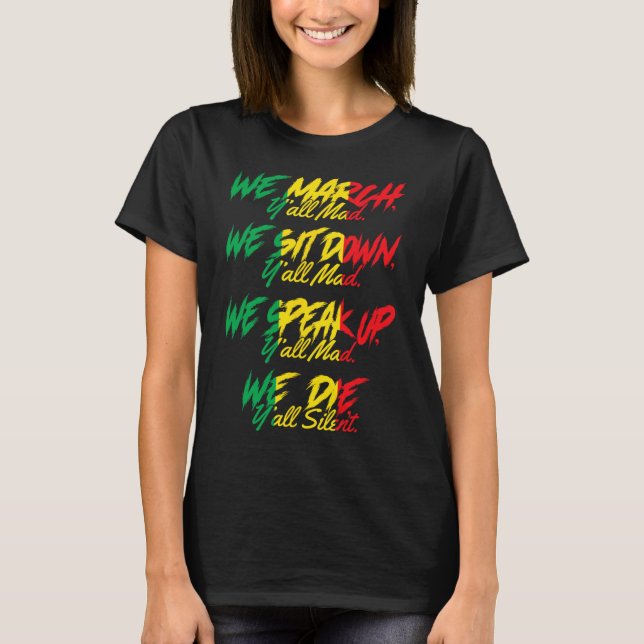 T-shirt Marche Black Pride African American Junetdix (Devant)