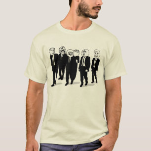 T-shirt marche comique de visages de meme de rage. je