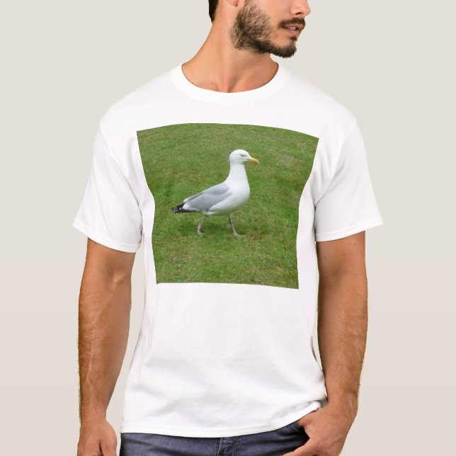 T-shirt Marche de mouettes dans le parc (Devant)