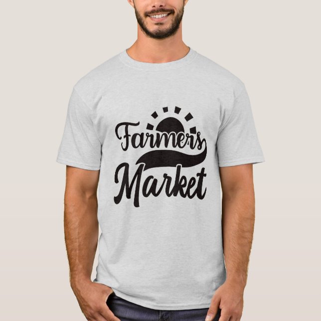 T-shirt Marché de producteurs cool art de mot  (Devant)