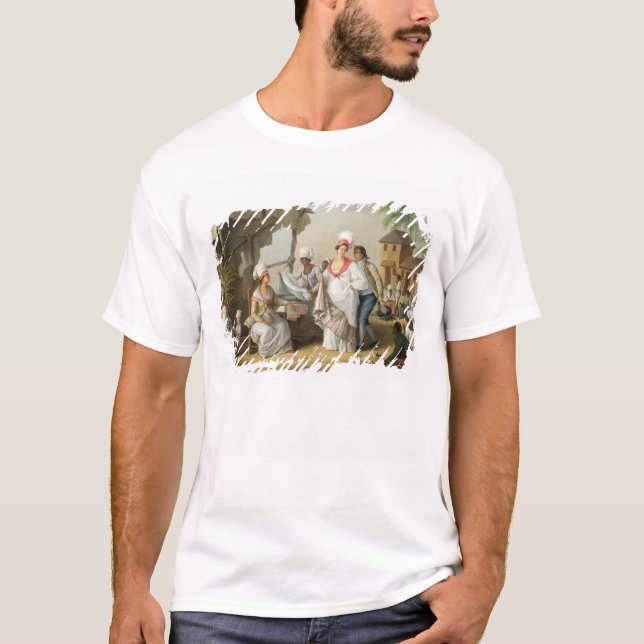 T-shirt Marché de toile, Roseau, Dominique, c.1780 (Devant)