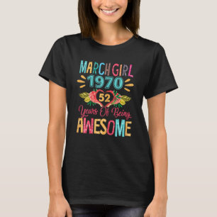 T-shirt Marche Des Femmes Vêtements Fille 1970 52 Ans D'Êt