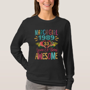T-shirt Marche Des Femmes Vêtements Fille 1989 33 Ans D'Êt
