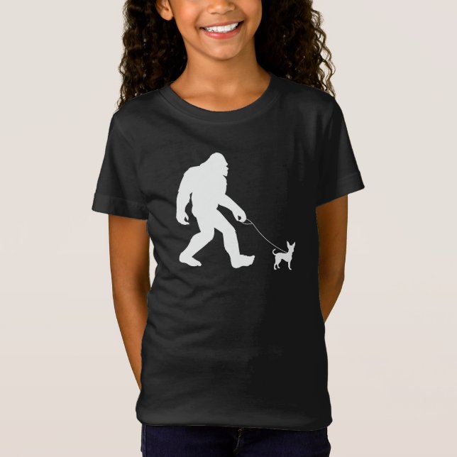 T-Shirt Marche des pieds Bigfoot Chihuahua (Devant)