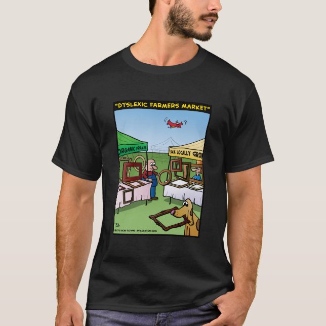 T-shirt "Marché dyslexique d'agriculteurs " (Devant)