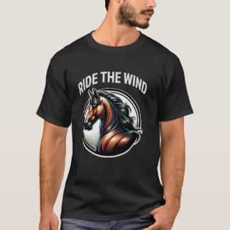 T-shirt Marche Majestueuse Le Vent Cheval Equestre Horseba