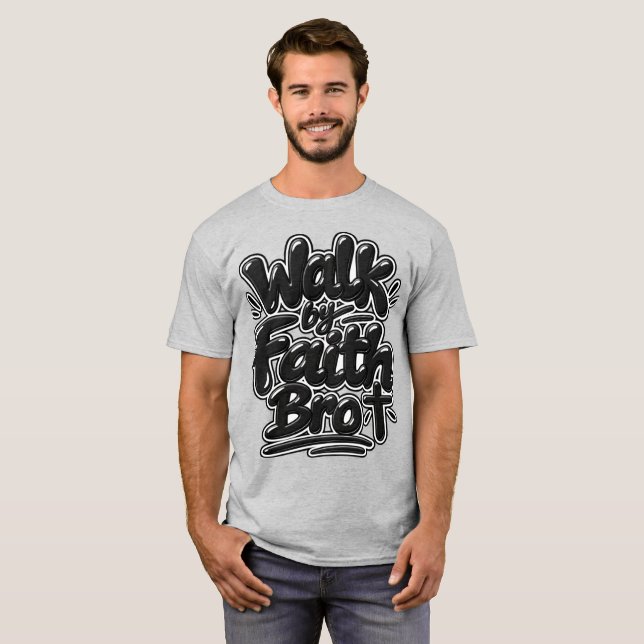 T-shirt Marche par la foi Frère (Devant entier)