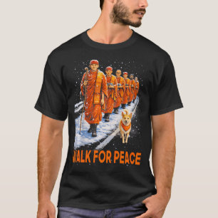 T-shirt Marche pour la paix 2026 Moines avec Aloka Dog