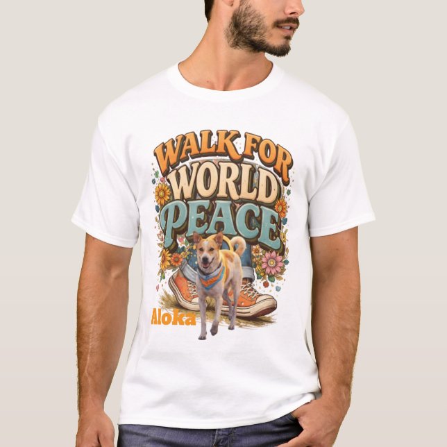 T-shirt Marche pour la paix dans le monde (Devant)