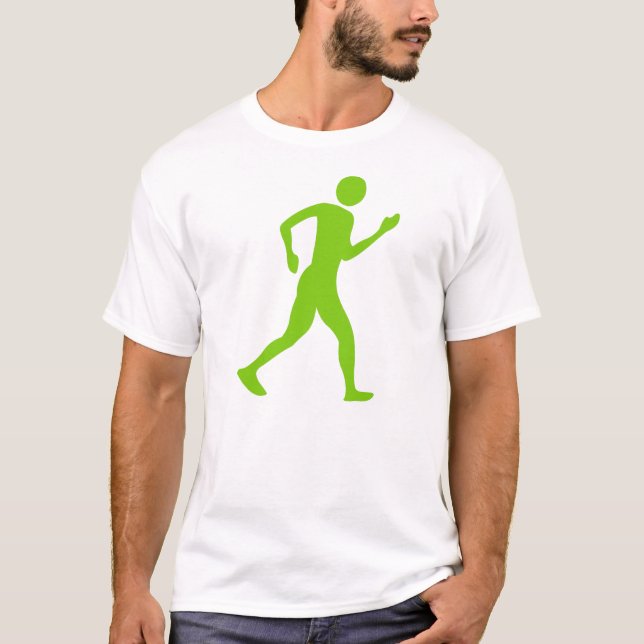 T-shirt Marche sportive - Vert martien (Devant)
