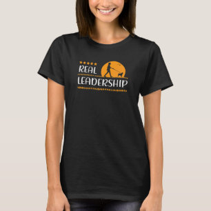 T-shirt Marcher avec chien propriétaire chien chien chef c